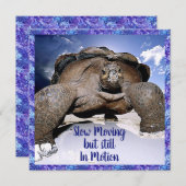 カメ – おもしろい誕生日カード サンキューカード (正面/裏面)