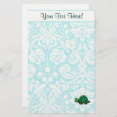 カメ; かわいい 便箋 (正面/裏面)