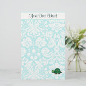 カメ; かわいい 便箋 (スタンド正面)