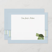 カメ-ひな形/パーソナライズされたノータカー感謝していド/ 招待状 (正面/裏面)