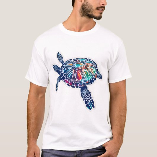カメ ウォーターチュートリアル Tシャツ (正面)