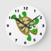 カメ デザイン 壁掛け時計 ラウンド壁時計 (正面)
