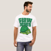 カメ トカゲ ゆっくりして コピー Tシャツ (正面フル)