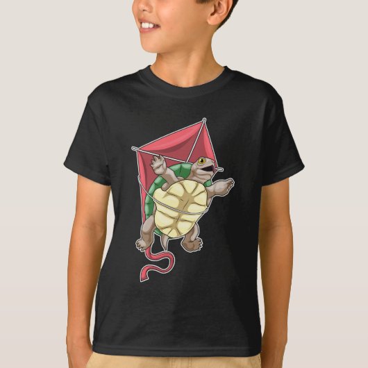 カメ ハンググライダーカイト Tシャツ (正面)