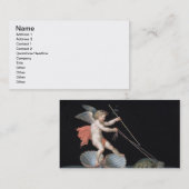 カメ(パネルの油)によって導かれているキューピッド 名刺 (正面/裏面)