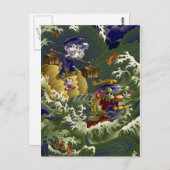 カメ ポストカード (正面/裏面)