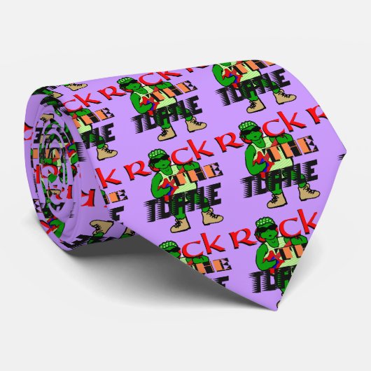 カメ(ラベンダー)のタイを揺すって下さい ネクタイ (ロール)