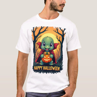 カメ・リクガメ・ブー・吸血鬼・トリック・オア・トリート・ハロウィン Tシャツ