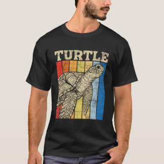 カメ – レトロヴィンテージ海シーアニマル野生動物Z Tシャツ