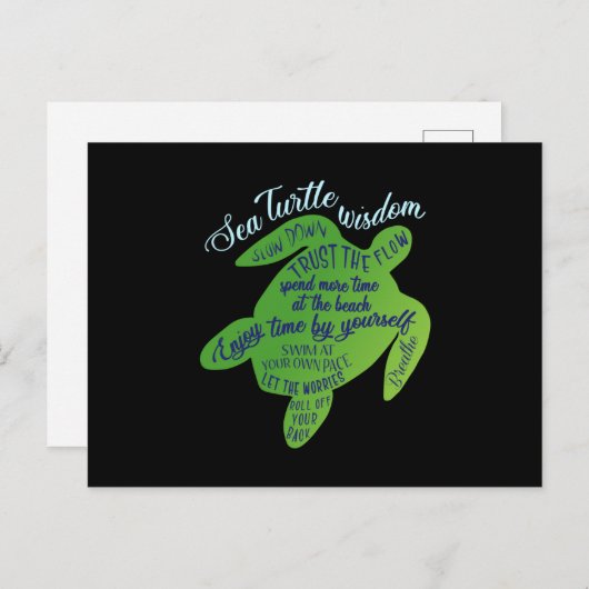 カメ 海ガメ 海洋 動物 海の生物 プレゼントのアイデア ポストカード (正面/裏面)