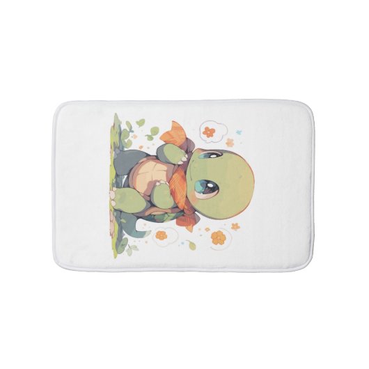 カメ 赤ちゃん カメ カメ 水槽 トカゲ トカゲ バスマット (正面)