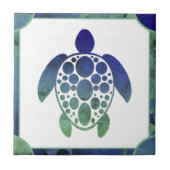 カメ – 青 タイル (正面)