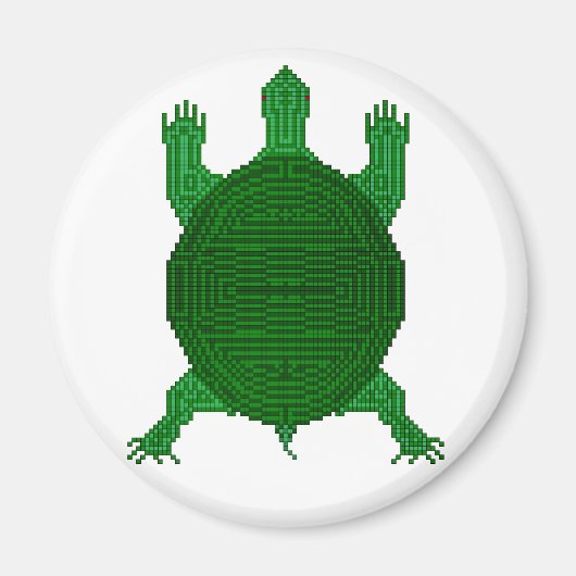 カメ – I – 幾何学的 マグネット (正面)