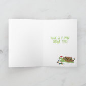 カメyの素晴らしいクリスマスを持って下さい シーズンカード (内部)