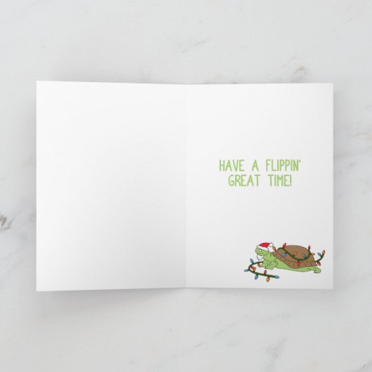 カメyの素晴らしいクリスマスを持って下さい シーズンカード (内部)