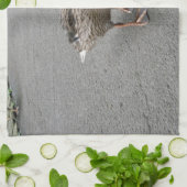 カモおもしろいガモのキッチンタオル キッチンタオル (折り畳み)