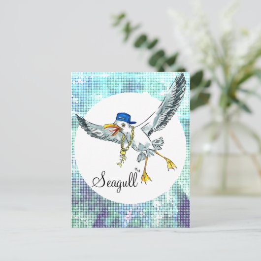 カモおもしろいメ ポストカード (スタンド正面)