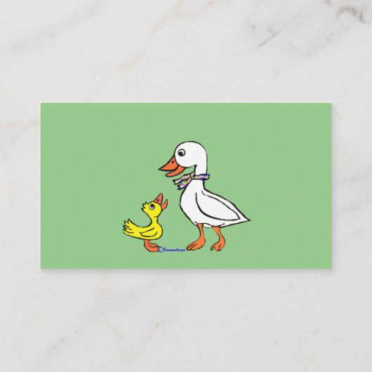 カモとガチョウの鳴き声その店の気を引く 名刺 (裏面)