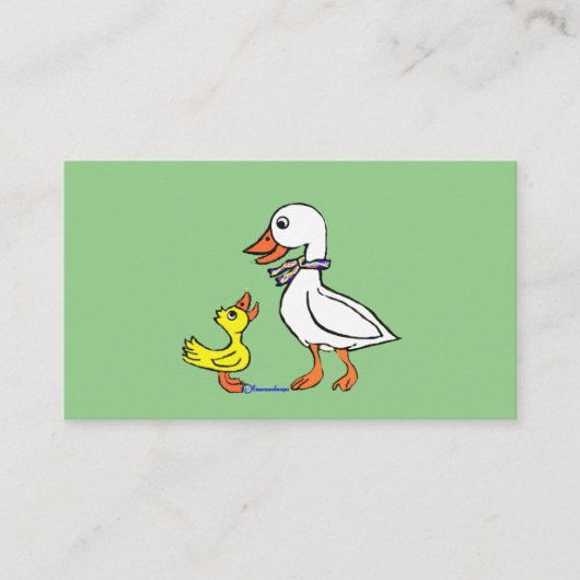 カモとガチョウの鳴き声その店の気を引く 名刺 (正面)