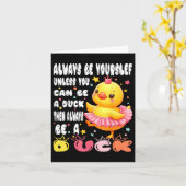 カモになれなければ自分でいなさい カード (黄色い花)