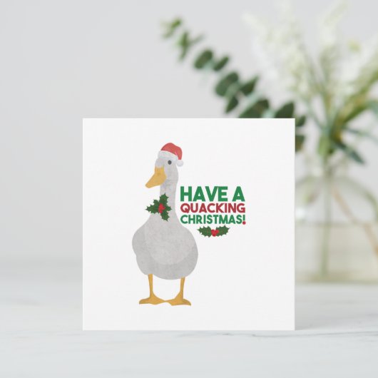 カモのクリスマスプーン:クッキングクリスマスを持っている カード (スタンド正面)