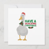 カモのクリスマスプーン:クッキングクリスマスを持っている カード (正面)