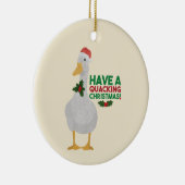 カモのクリスマスプーン:クッキングクリスマスを持っている セラミックオーナメント (右)