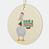 カモのクリスマスプーン:クッキングクリスマスを持っている セラミックオーナメント (左)