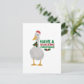 カモのクリスマスプーン:クッキングクリスマスを持っている ポストカード (スタンド正面)