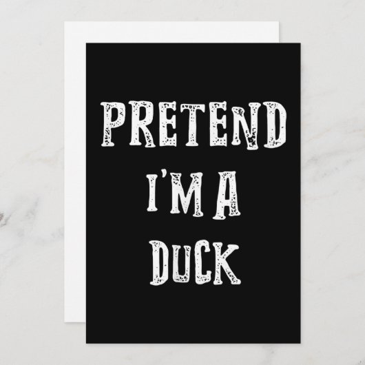 カモのハロウィーンの衣装カップルのふりをする シーズンカード (正面/裏面)