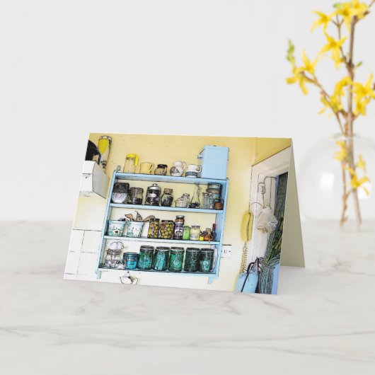 カモの台所棚 カード (黄色い花)