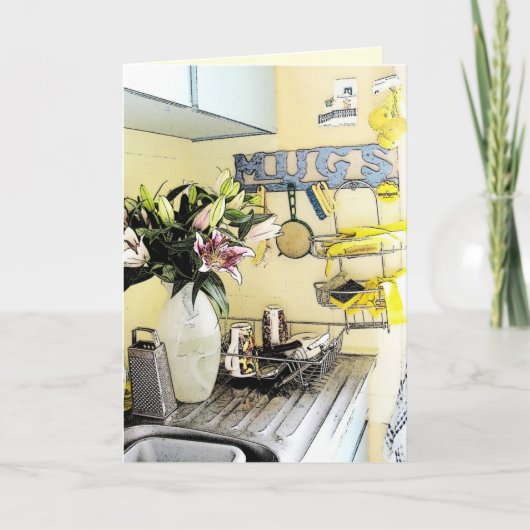 カモの台所-手紙カード カード (正面)