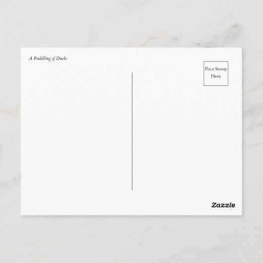 カモの小鳥 ポストカード (裏面)