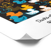 カモの羽毛を泳いで幸せ ポスター (角)