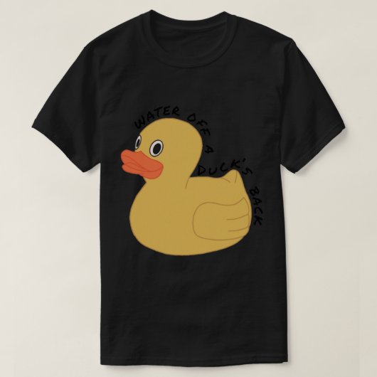 カモの背中の水 Tシャツ (デザイン正面)