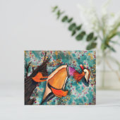 カモの葉書 ポストカード (スタンド正面)