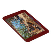 カモをバーガンディに付けたフォトマグネット マグネット (右側)