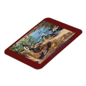 カモをバーガンディに付けたフォトマグネット マグネット (左側)