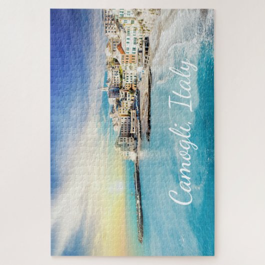 カモグリ絵画イタリアのポルトフィノジェノワリグーリア ジグソーパズル (縦)