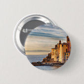 カモグリ、イタリアの風光明媚な写真 缶バッジ (正面&裏面)