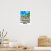 カモグリItaly旅行水の色の手描き ポスター (キッチン)