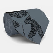 カモシカのかいま見のタイの灰色 ネクタイ (ロール)