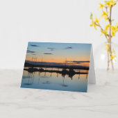 カモシカの島、UTの日没 カード (黄色い花)