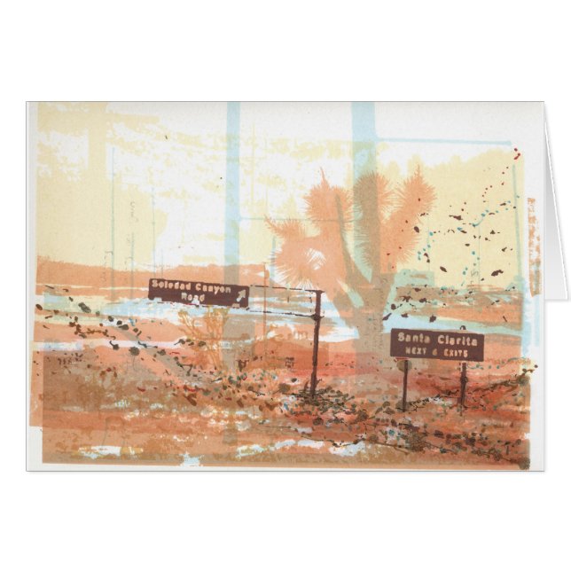 カモシカの谷の高速道路のジョシュアツリーの芸術 (正面横)