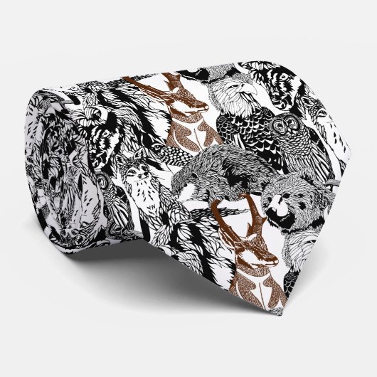 カモシカの際立つタイ ネクタイ (ロール)