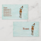 カモシカ及びフクロウの名刺 名刺 (正面/裏面)