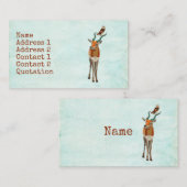 カモシカ及びフクロウの名刺 名刺 (正面/裏面)