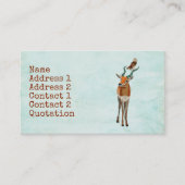 カモシカ及びフクロウの名刺 名刺 (正面)