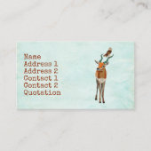 カモシカ及びフクロウの名刺 名刺 (正面)