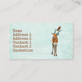 カモシカ及びフクロウの名刺 名刺